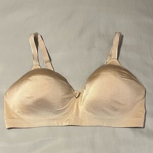 Breezies Elegant Cream Women's Bra wirefree sleek shine finish full coverage 42C